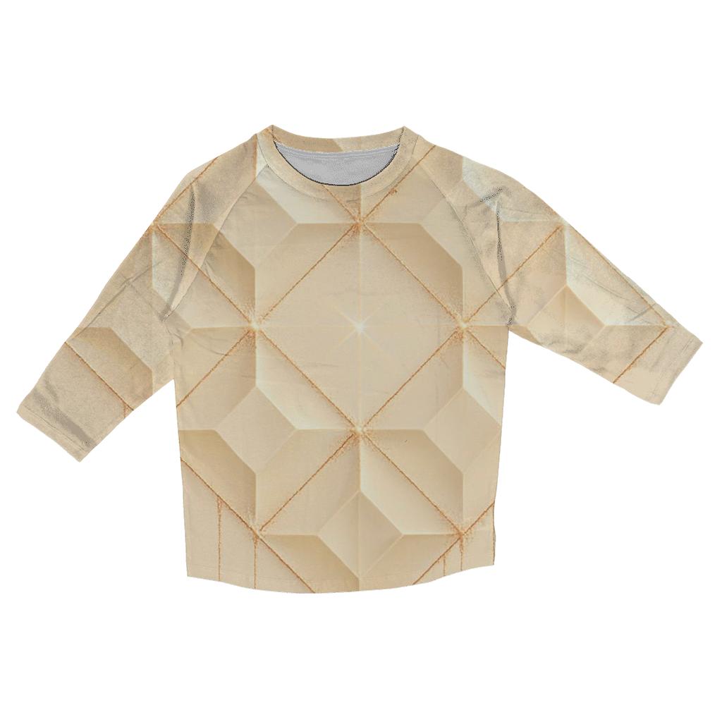 Champagne Prism Lattice custom 3/4 sleeve shirts