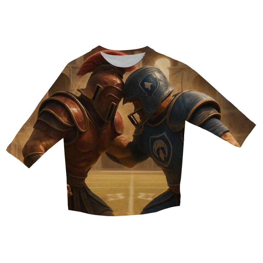 Ancient Colosseum Clash Braves Versus Cubs printed three quarter sleeve shirts