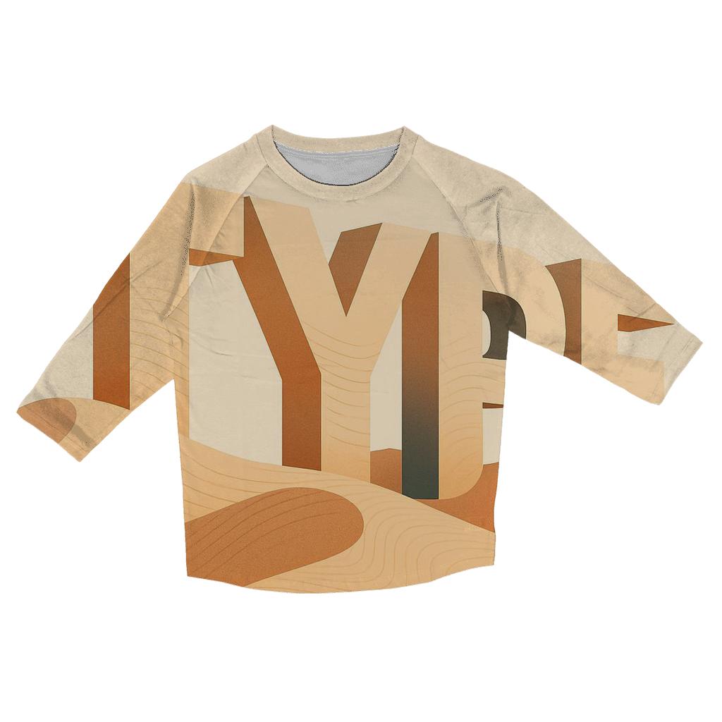 Desert Mirage Typography Dunes stylish quarter sleeve tops