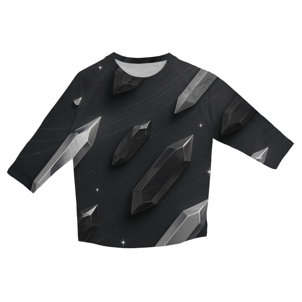 Charcoal Gemstone Drift custom 3/4 sleeve shirts