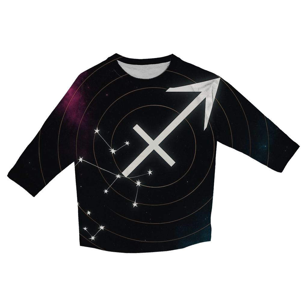 Sagittarius Archer Galactic Target Map personalized 3/4 sleeve tees