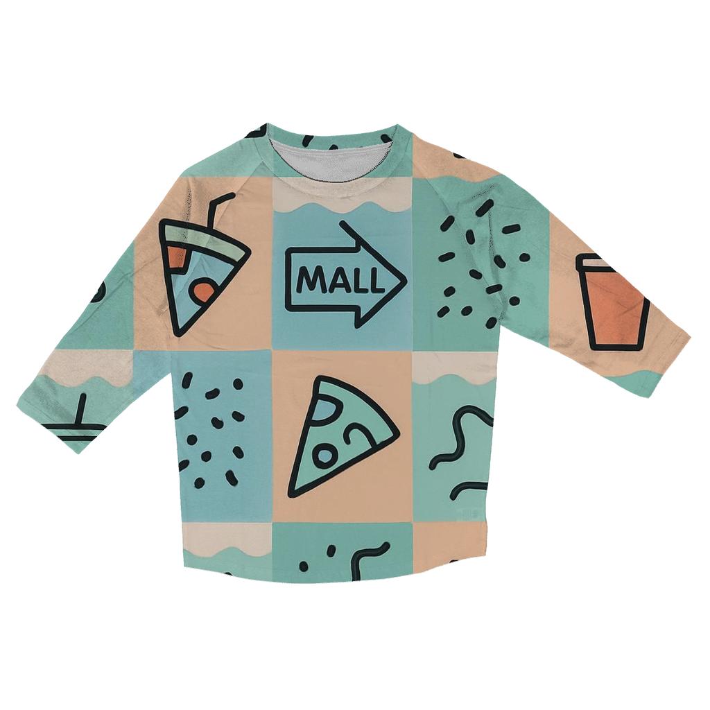 Miami Mall Food Court Tiles cotton quarter sleeve shirts