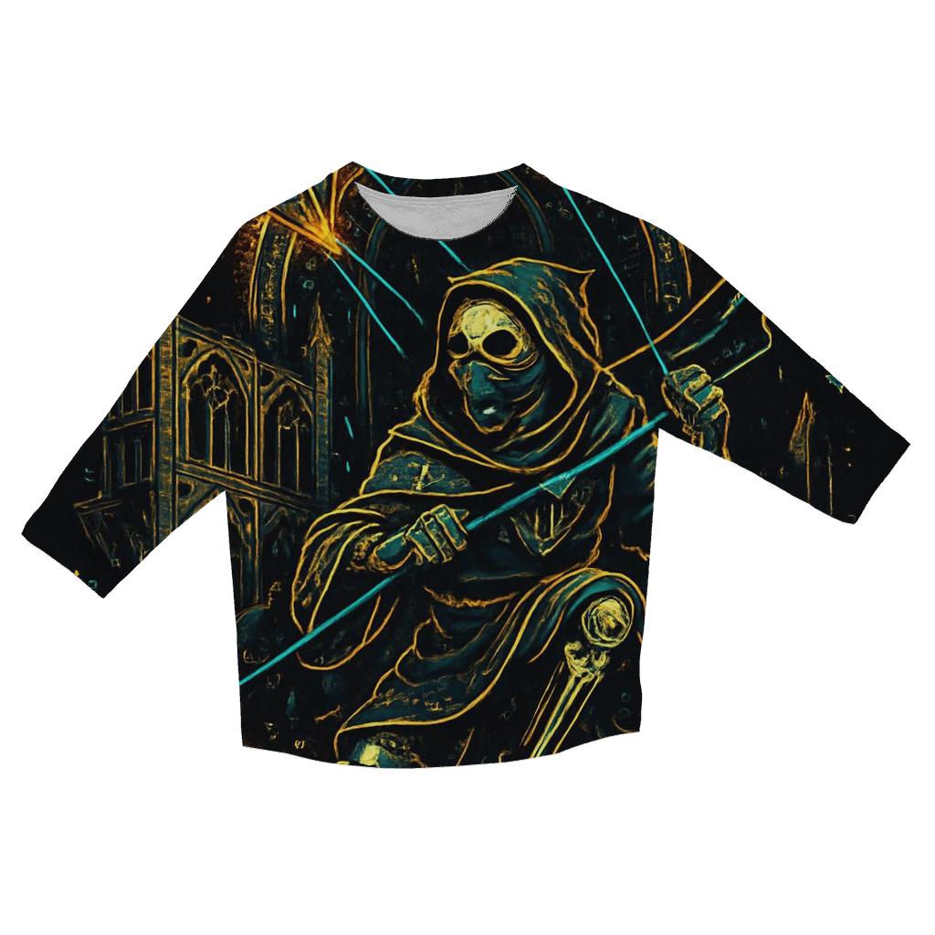 Cathedral Of Glitched Kites fashion 3/4 sleeve shirts