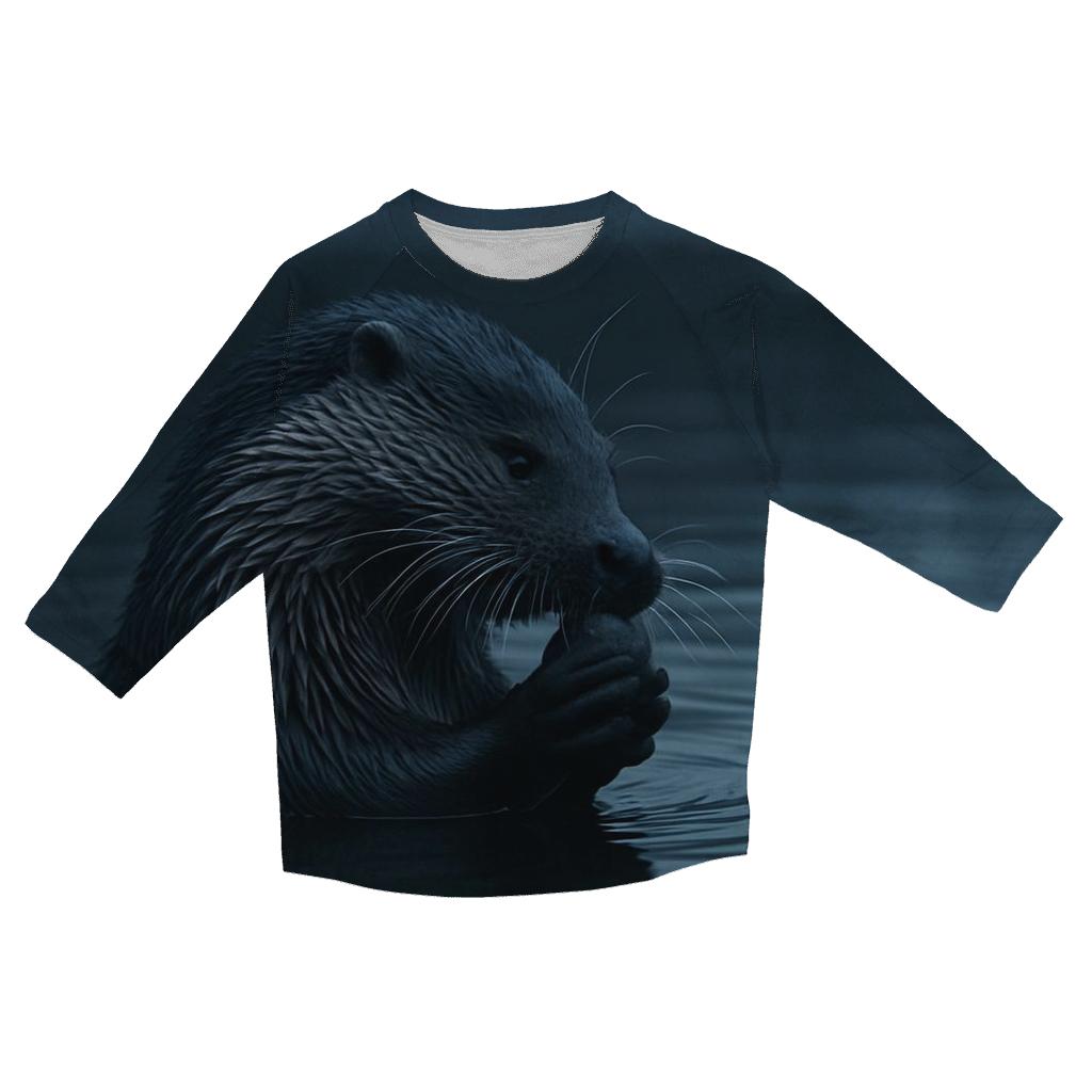 River Glass Eurasian Otter cotton quarter sleeve shirts