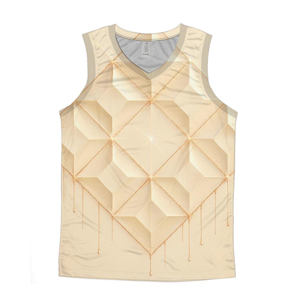 Champagne Prism Lattice personalized athletic tanks