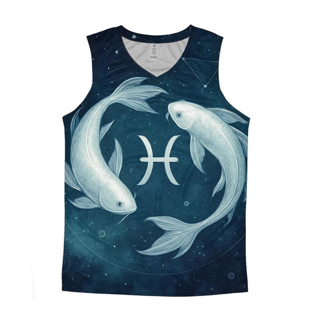 Pisces Twin Fish Nebula Current cotton sleeveless tops