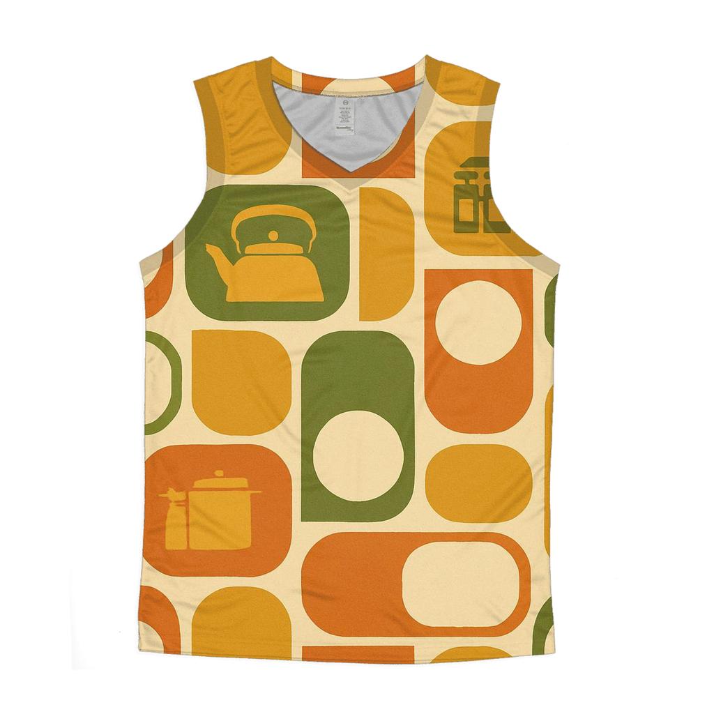 Harvest Gold Kitchen Geometry stylish racerback tanks