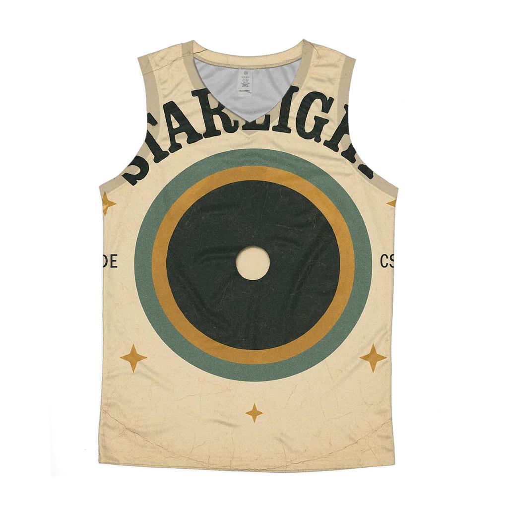Worn Vinyl Record Stargazer Club Label casual summer tank tops