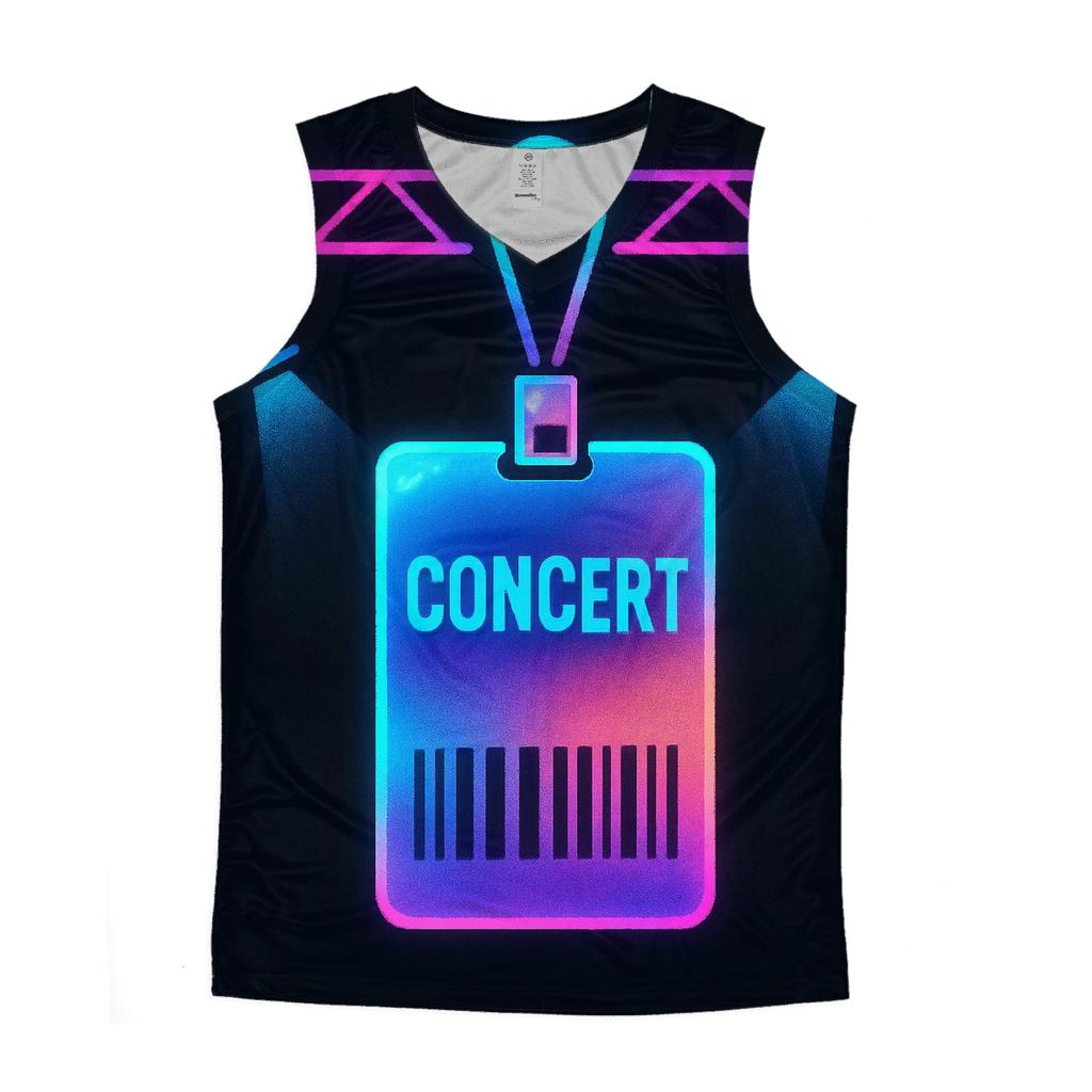 Neon Backstage Pass sports performance tank tops