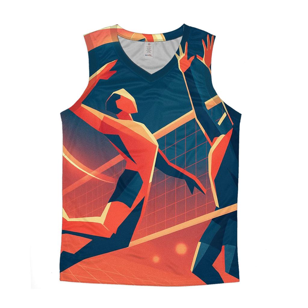 Neon Court Volleyball Spike custom tank tops