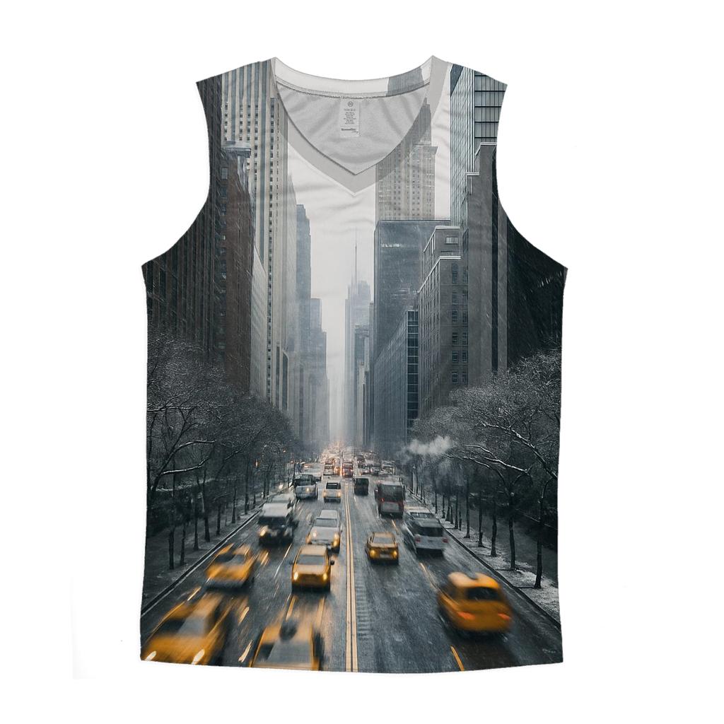 First Snowfall Over Midtown Seen From Tudor City Overpass cotton sleeveless tops