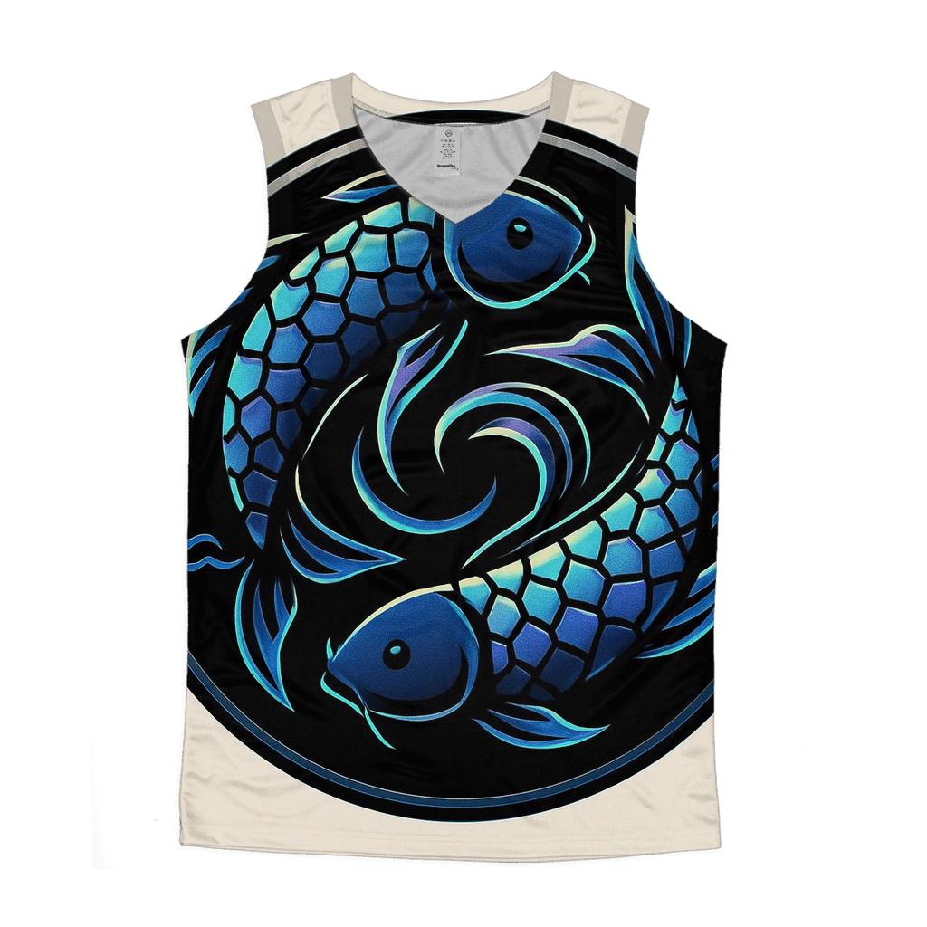 Aurora Koi Spiral Emblem cotton sleeveless tops