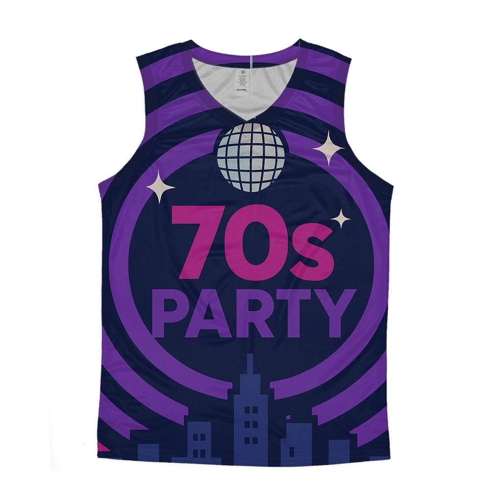 Disco Night Skyline Grooves trendy fitted tank tops