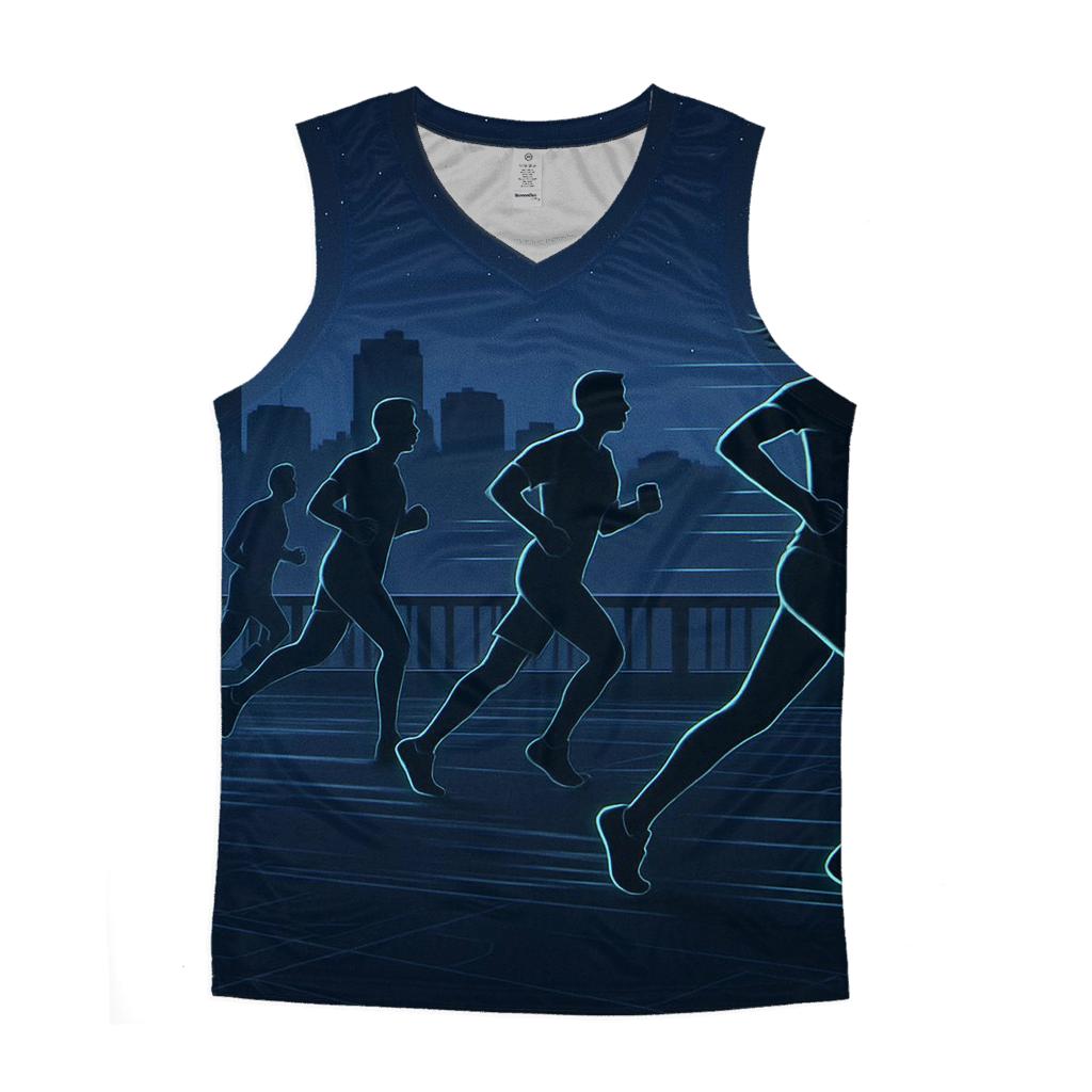 Starlit Marathon Night Run graphic print tank tops