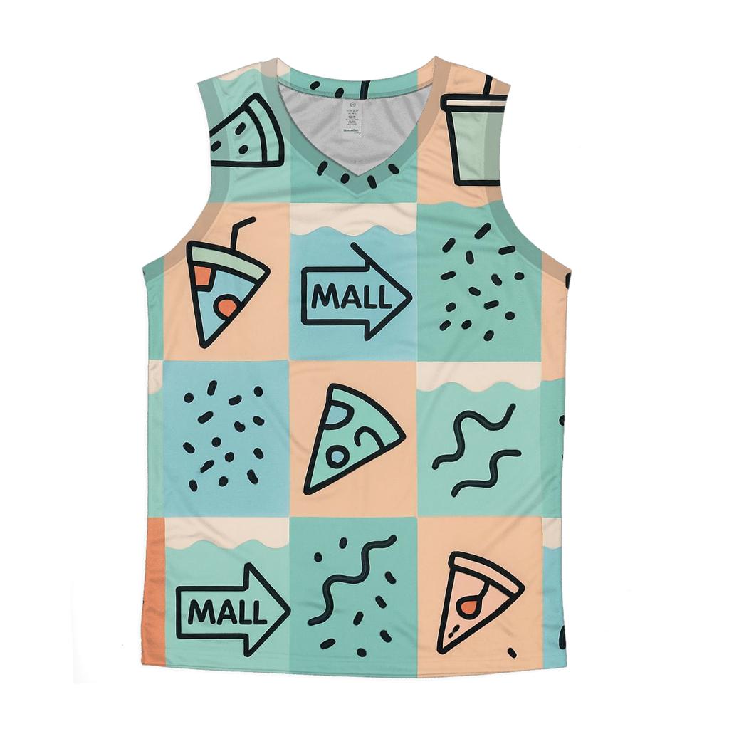 Miami Mall Food Court Tiles stylish racerback tanks