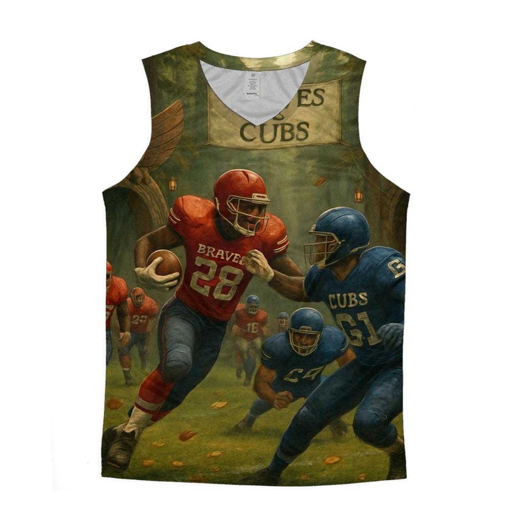 Forest Stadium Totem Battle Braves Versus Cubs custom tank tops