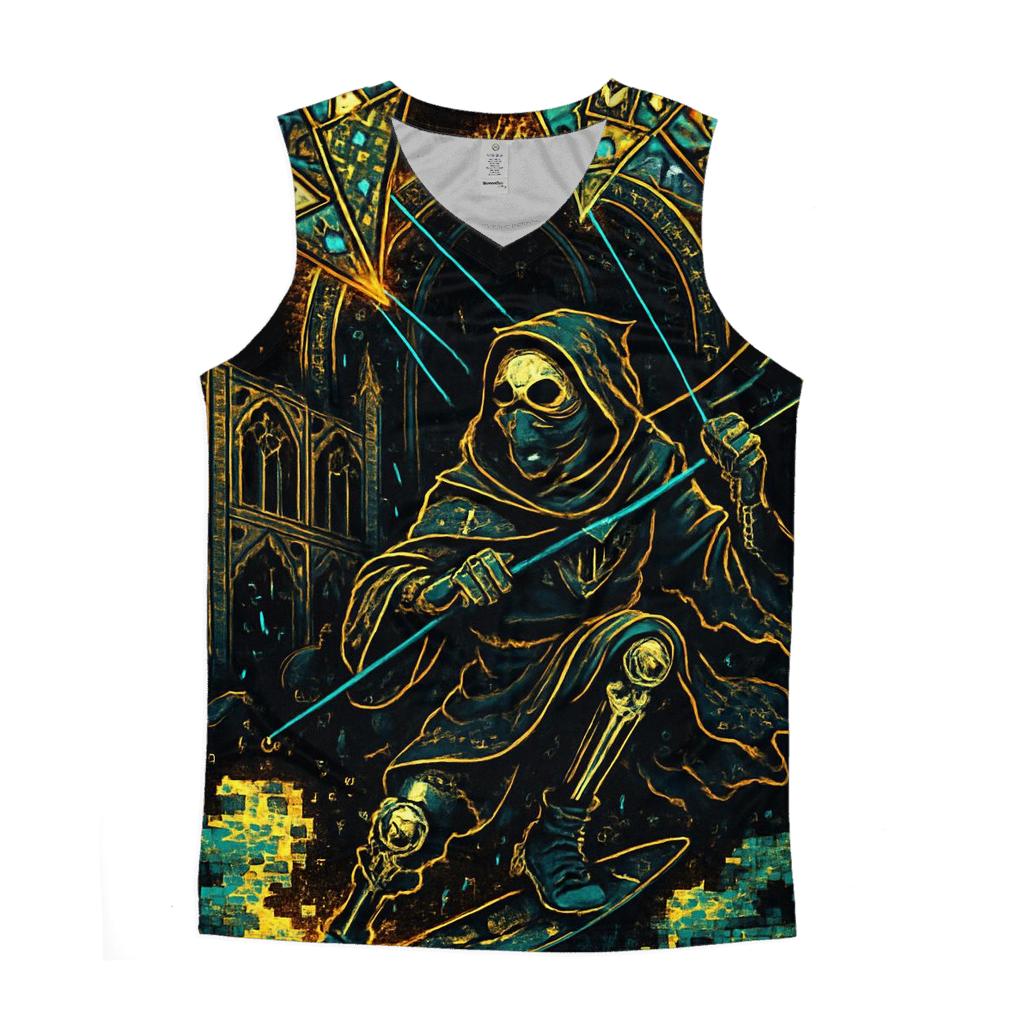Cathedral Of Glitched Kites designer workout tanks