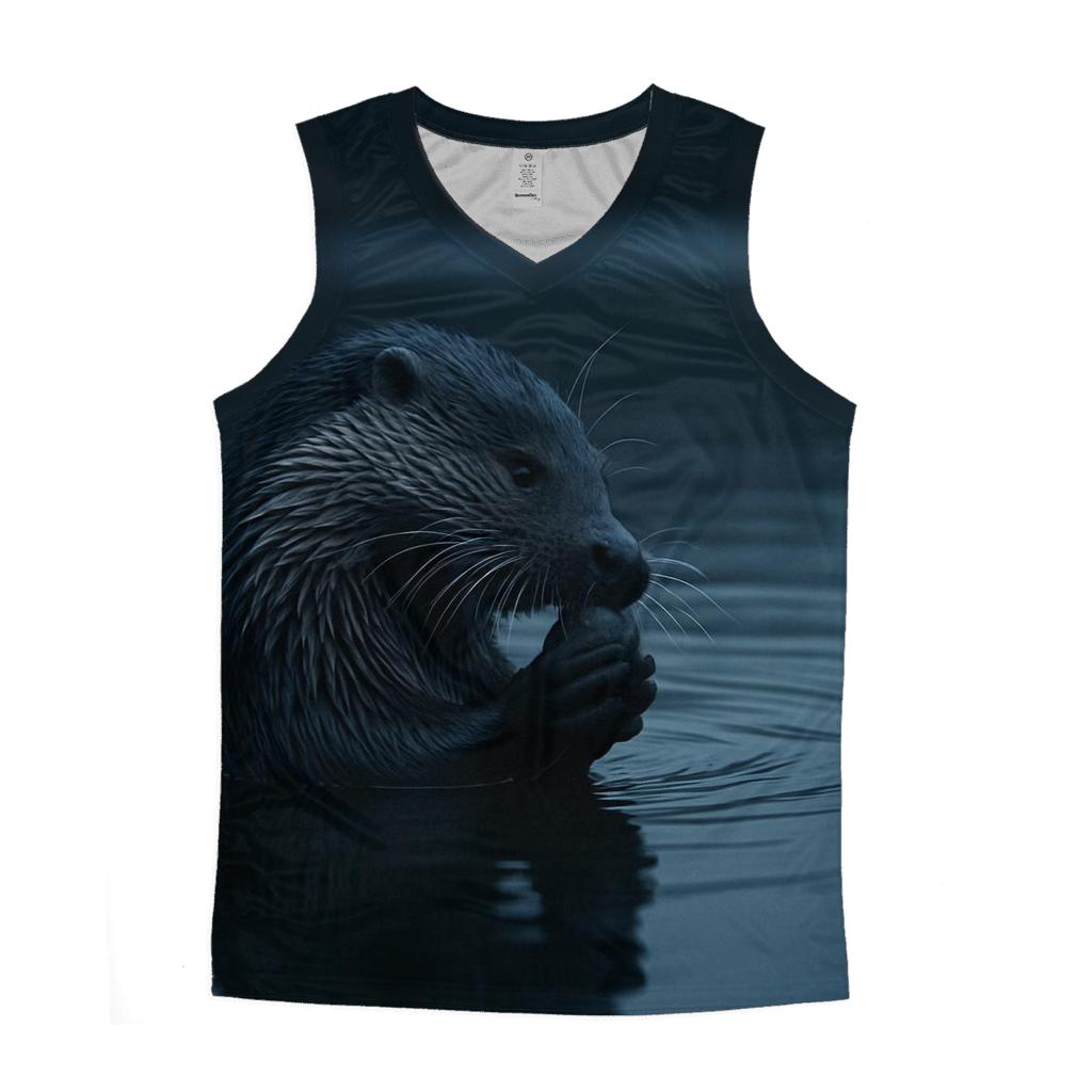 River Glass Eurasian Otter personalized athletic tanks