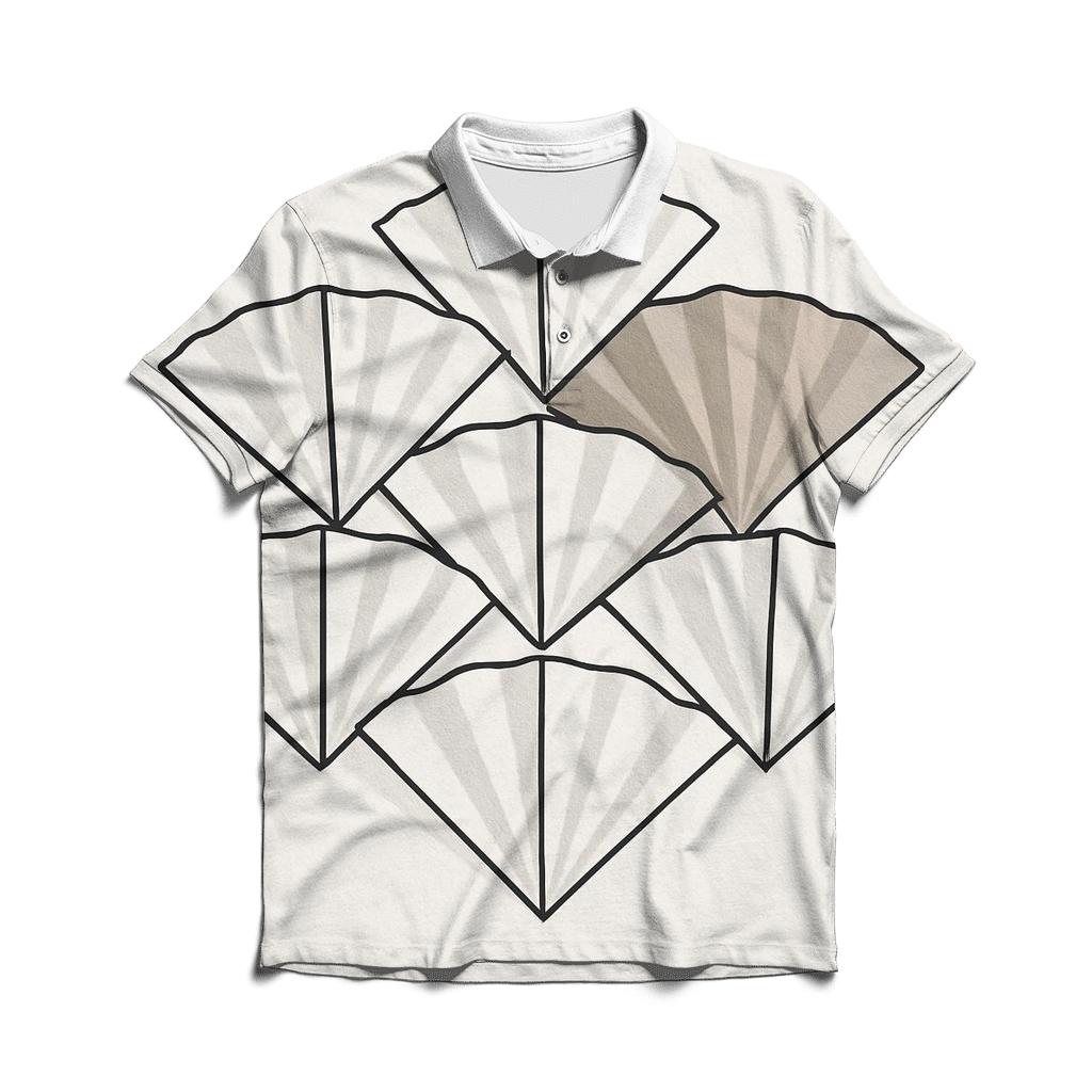 Filter Fold Geometry custom polo shirts