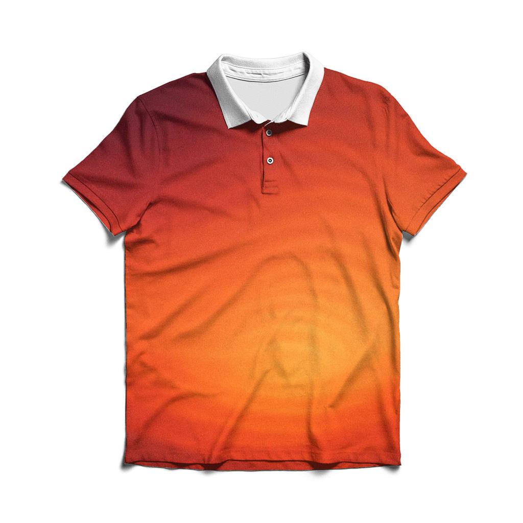 Molten Sunset Ripple casual sports polo shirts