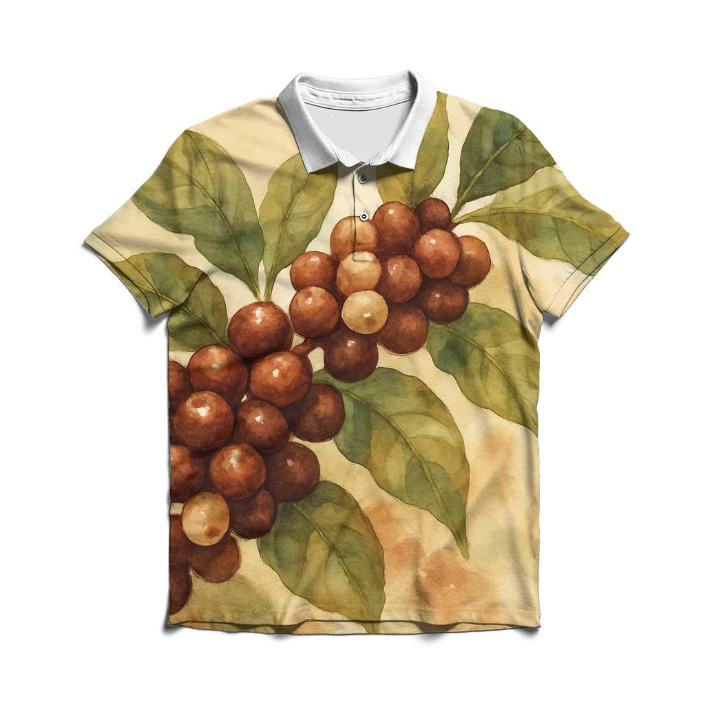 Cherry Canopy Branch casual sports polo shirts