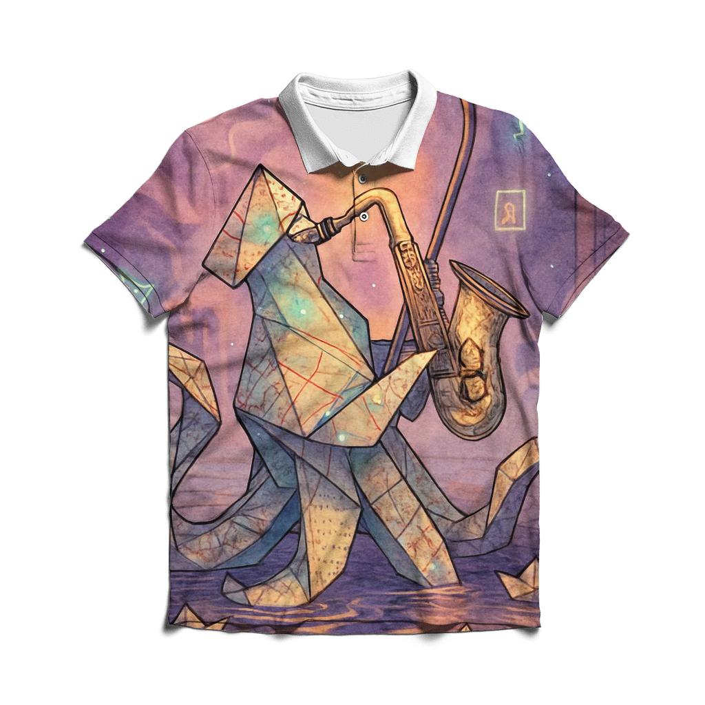 Origami Kraken Streetlight Serenade stylish collar polo tees
