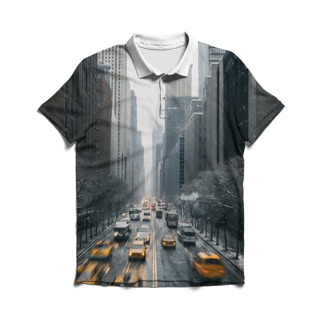 First Snowfall Over Midtown Seen From Tudor City Overpass classic pique polos