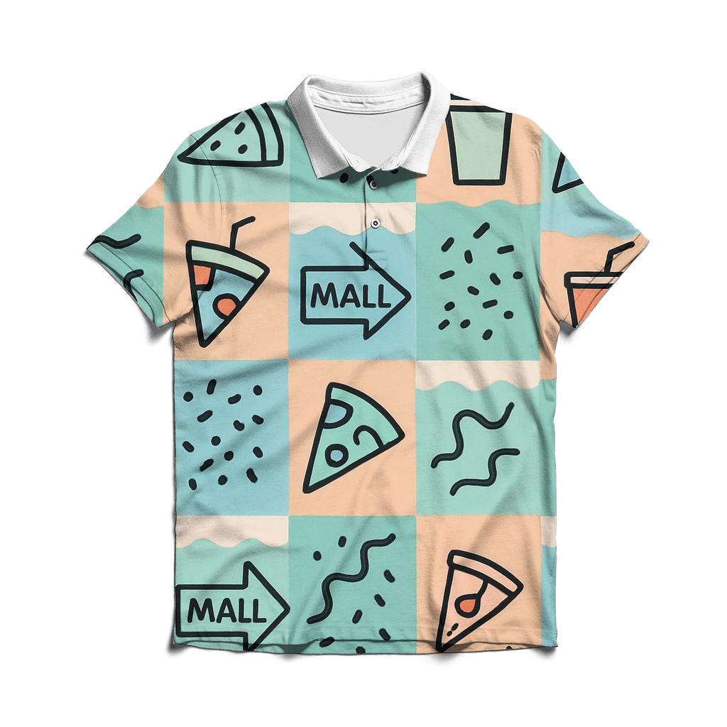 Miami Mall Food Court Tiles stylish collar polo tees