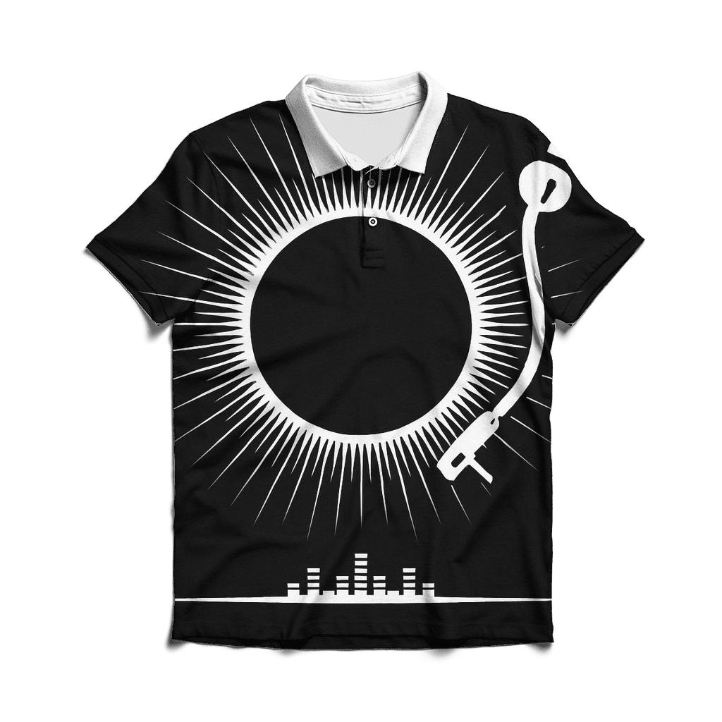 Monochrome Turntable Eclipse embroidered polo tops