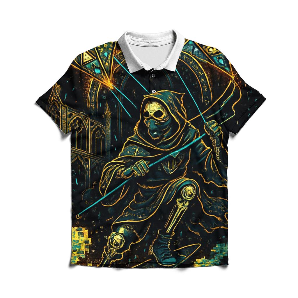 Cathedral Of Glitched Kites personalized polo shirts
