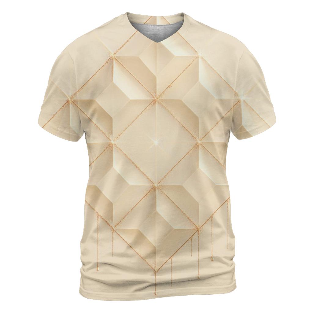 Champagne Prism Lattice personalized full print shirts