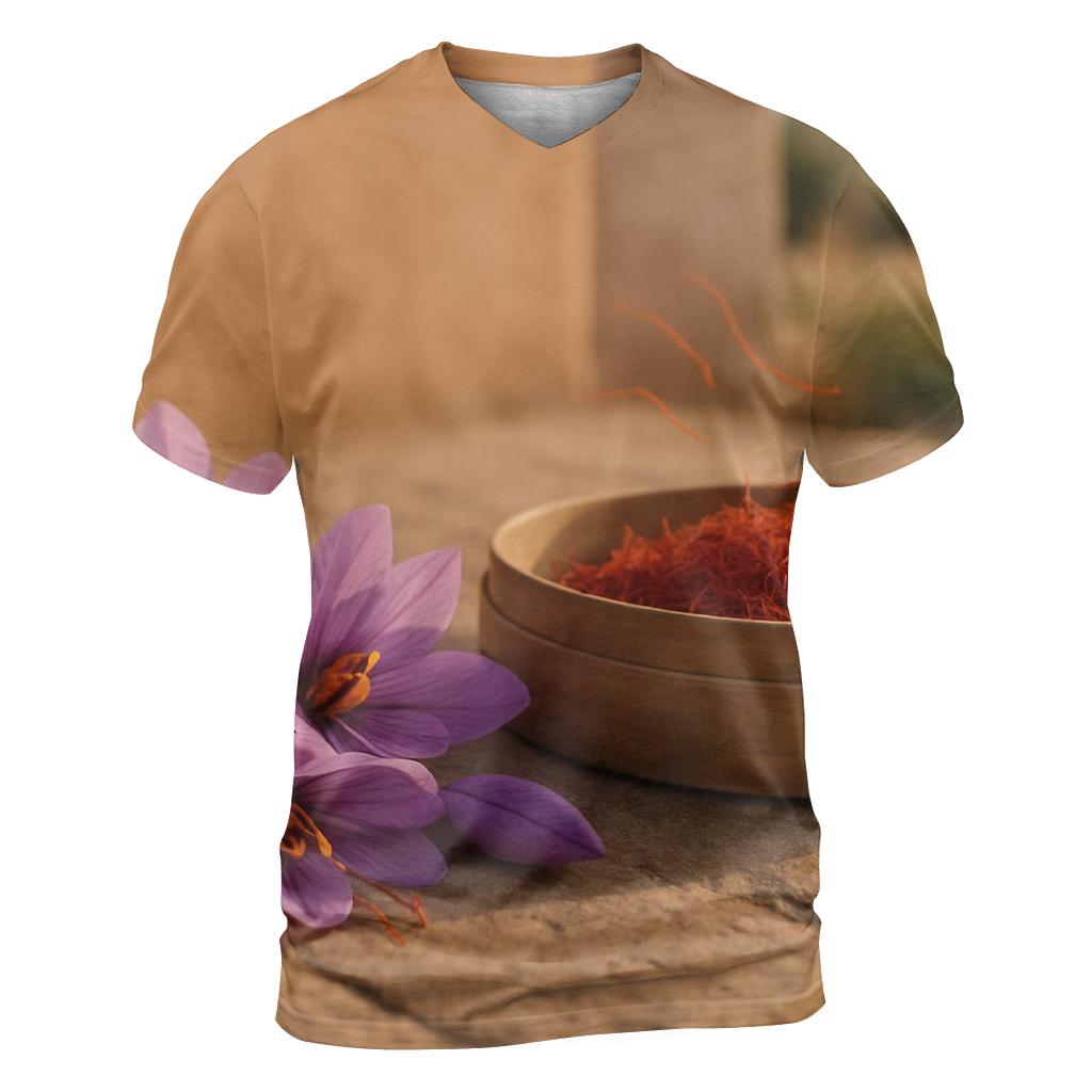 Saffron Crocus Threads On A Drying Sieve personalized full print shirts