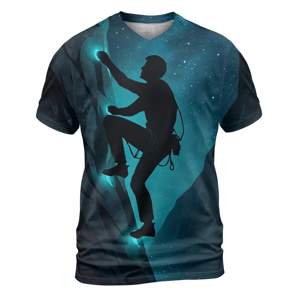 Gravity Defying Rock Climbing Ascent trendy printed shirt styles