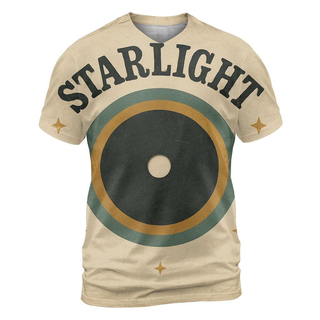 Worn Vinyl Record Stargazer Club Label unique graphic print tees