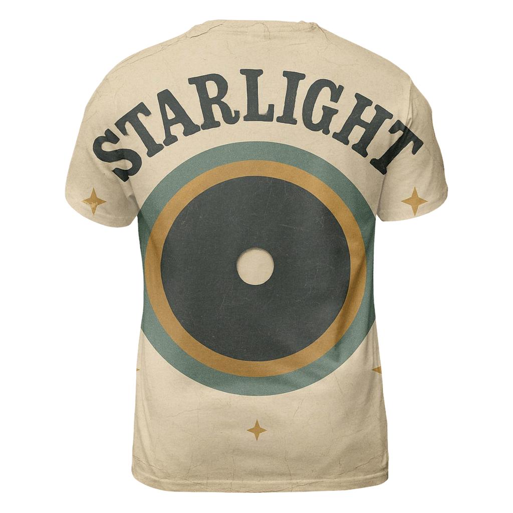 Worn Vinyl Record Stargazer Club Label unique graphic print tees