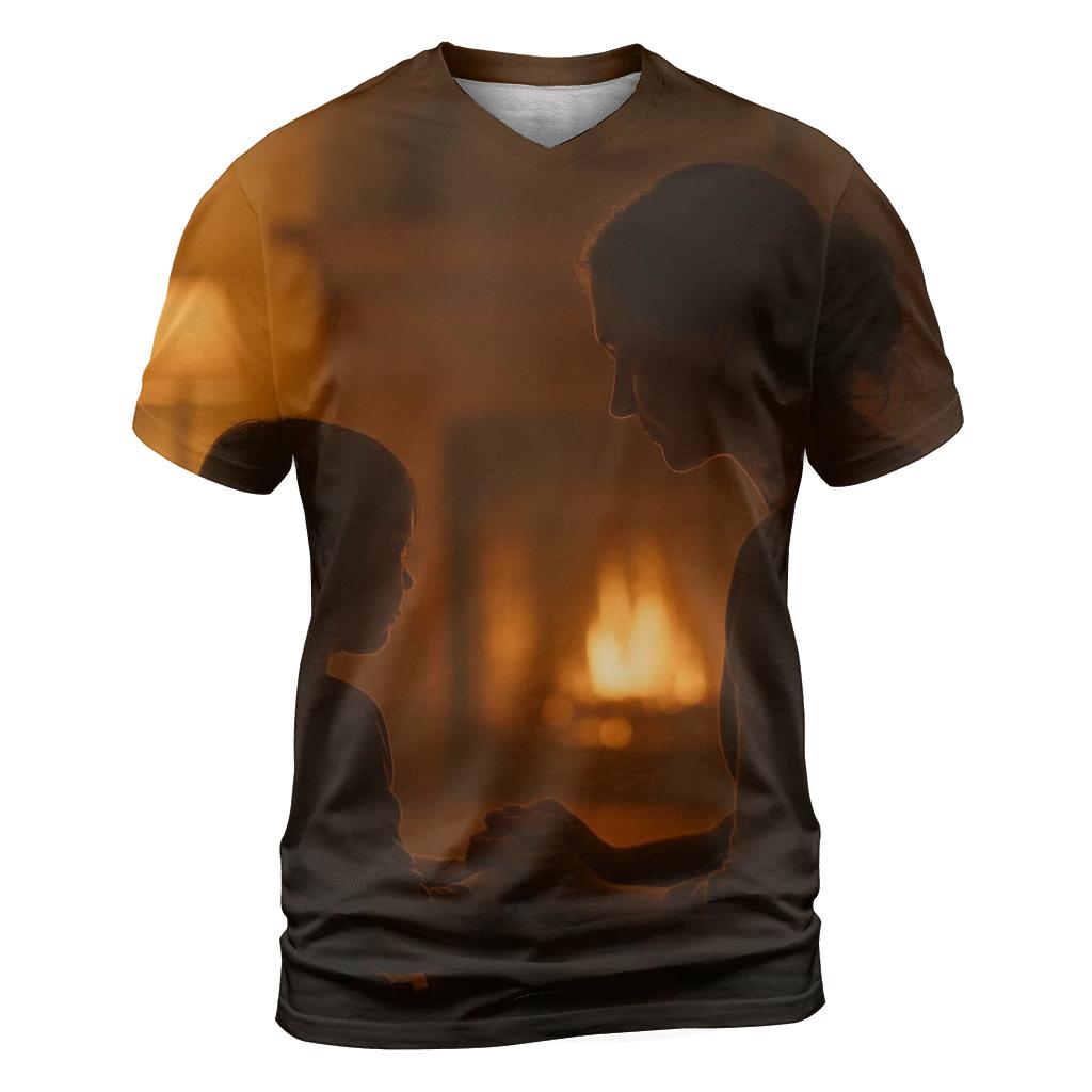 The Hearth Of Her Presence statement graphic shirts