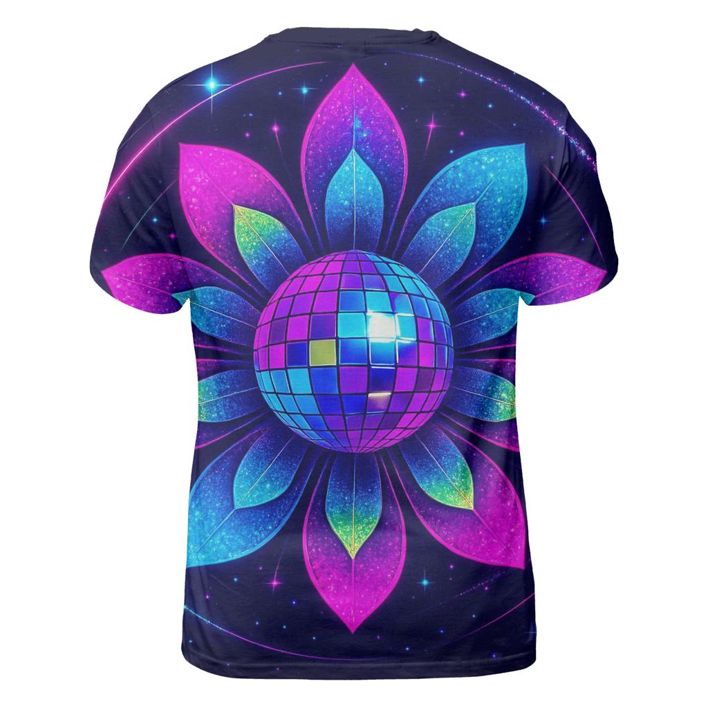 Neon Orbit Disco Bloom personalized full print shirts