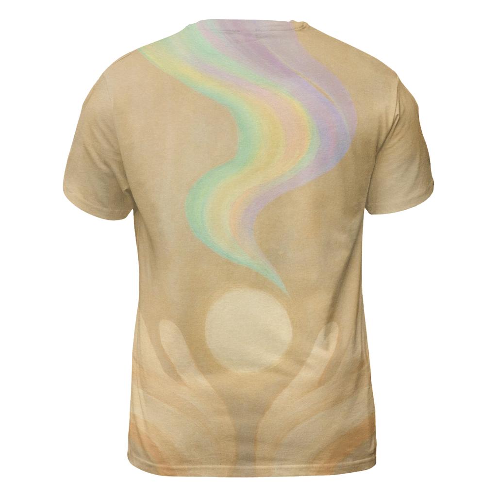 Open Hands Aurora vibrant all-over design tees