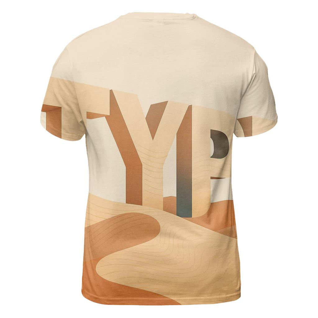 Desert Mirage Typography Dunes designer pattern shirts