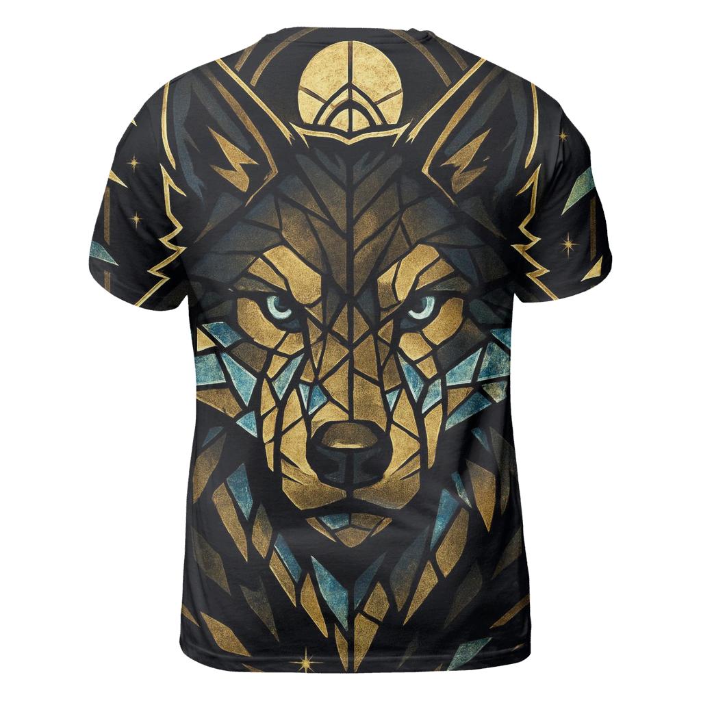 Midnight Glasshowl Sentinel artistic all-over print tops