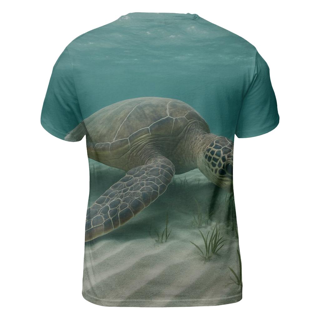 Reef Window Green Sea Turtle creative print fashion shirts