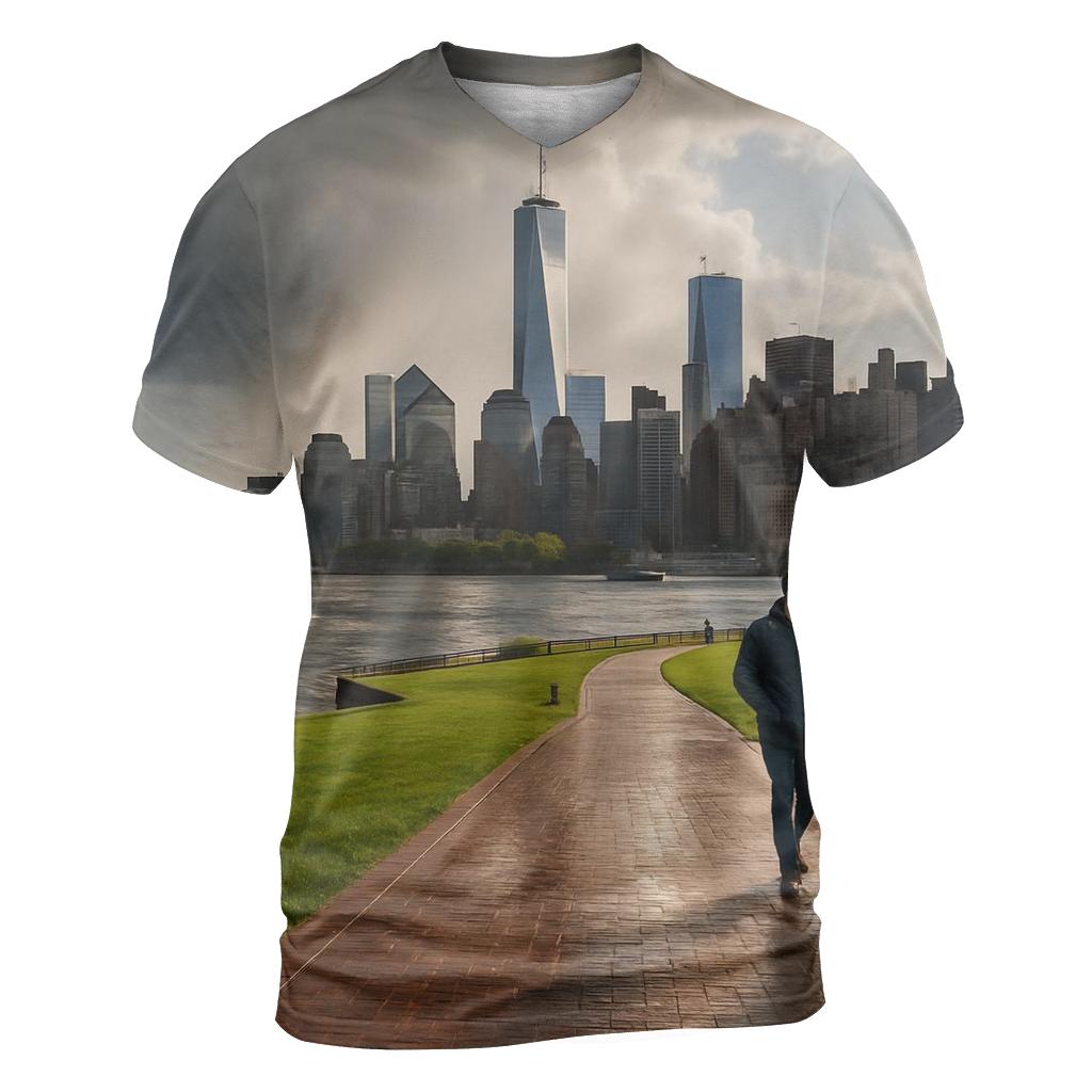 Storm Clearing Over Lower Manhattan From Governors Island trendy printed shirt styles
