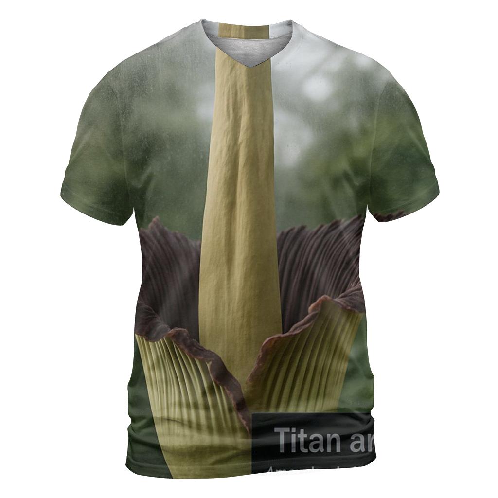 Titan Arum Bloom Window In A Botanical Conservatory artistic all-over print tops