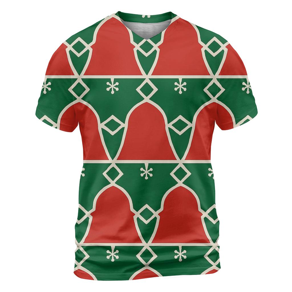 Snowflake Lattice Carol Grid creative print fashion shirts