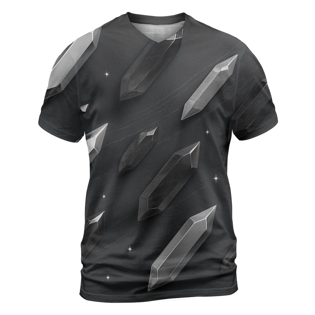 Charcoal Gemstone Drift vibrant all-over design tees