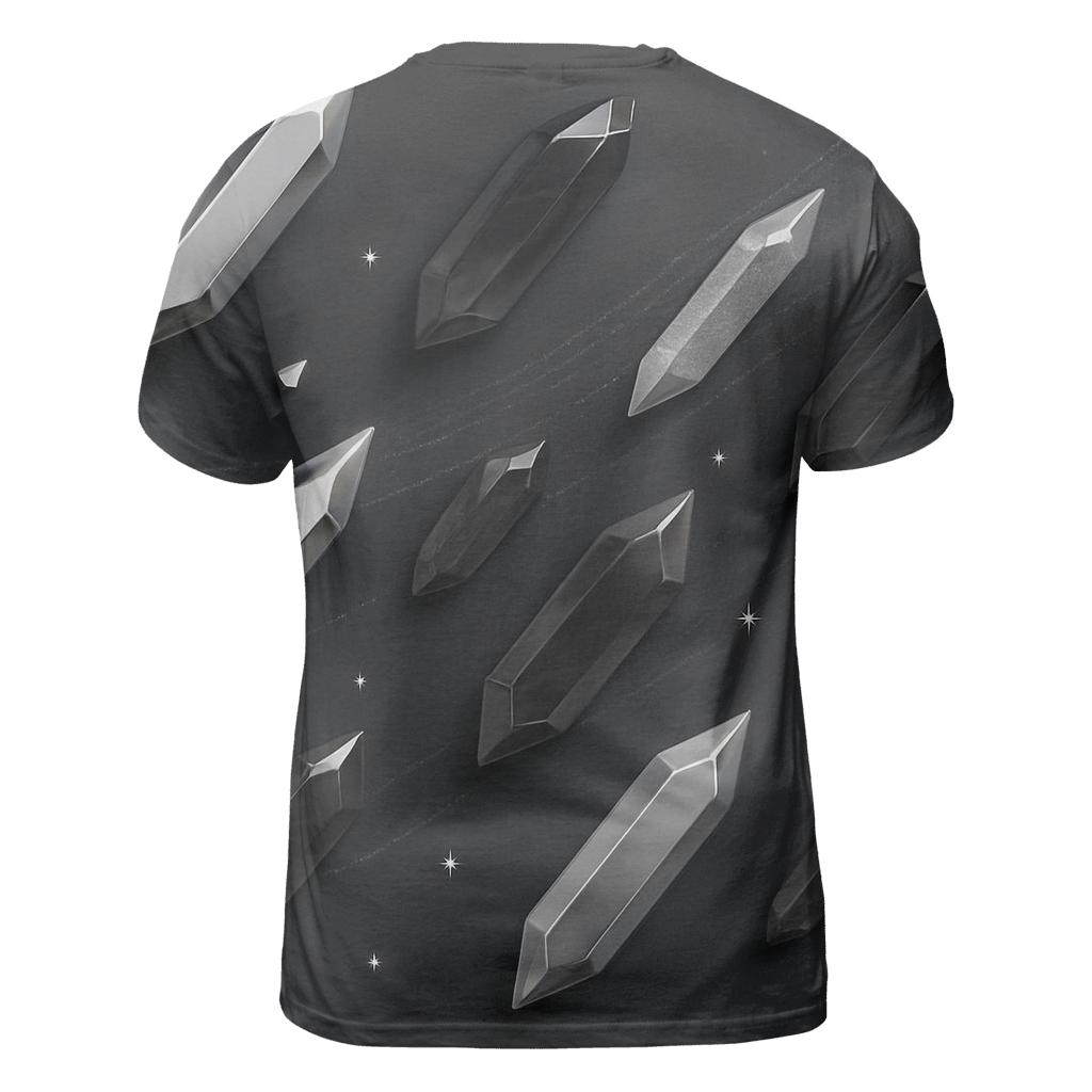 Charcoal Gemstone Drift vibrant all-over design tees