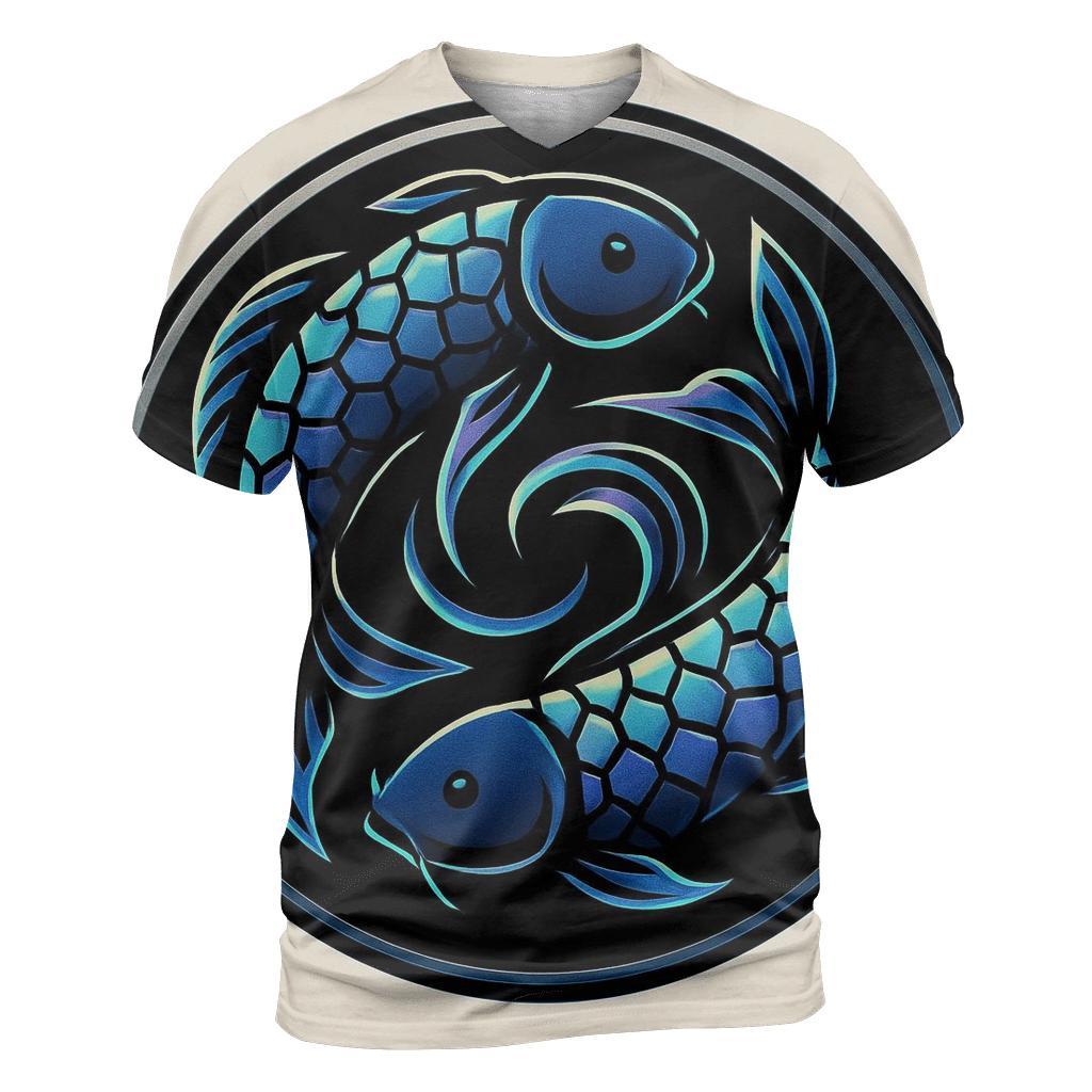 Aurora Koi Spiral Emblem designer pattern shirts