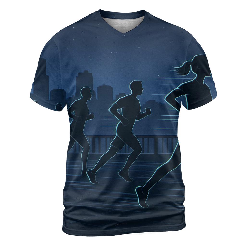 Starlit Marathon Night Run custom all-over print shirts