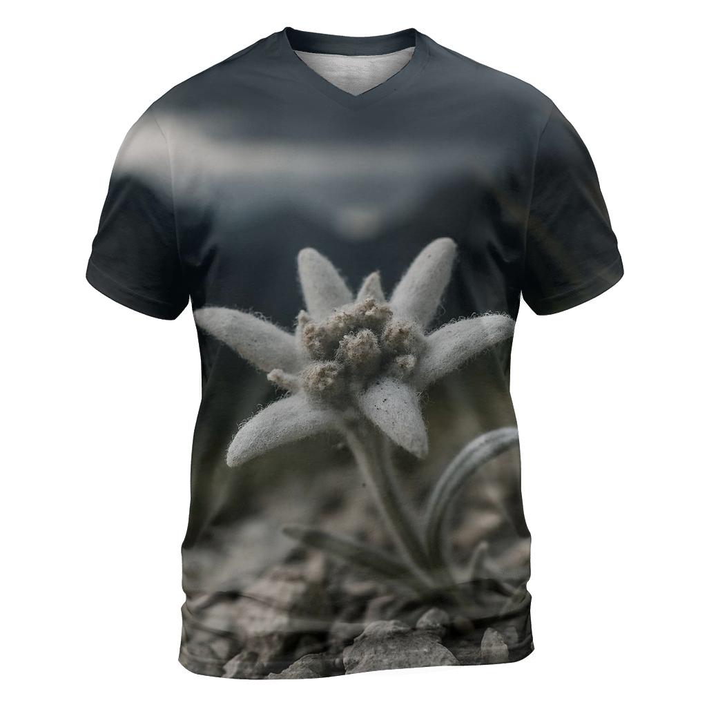 Edelweiss On Alpine Scree Before A Storm statement graphic shirts