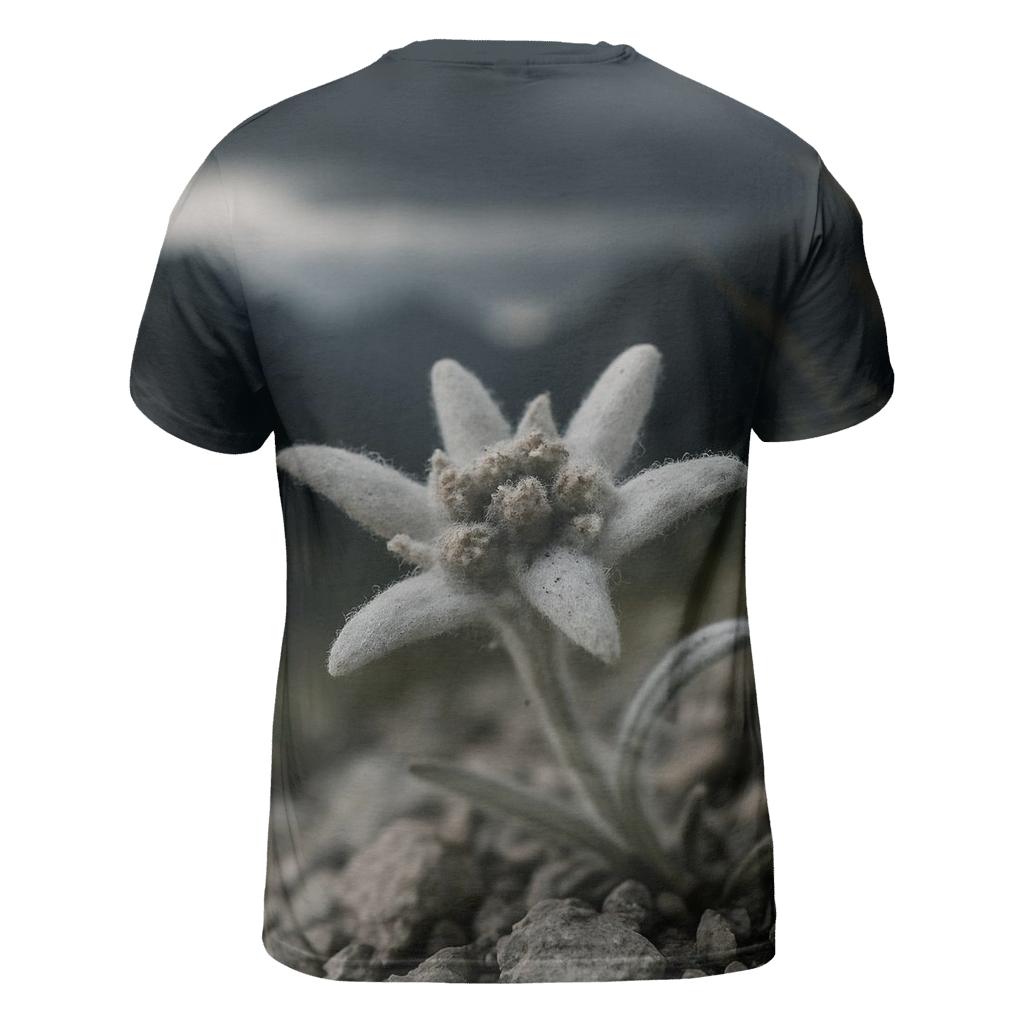 Edelweiss On Alpine Scree Before A Storm statement graphic shirts